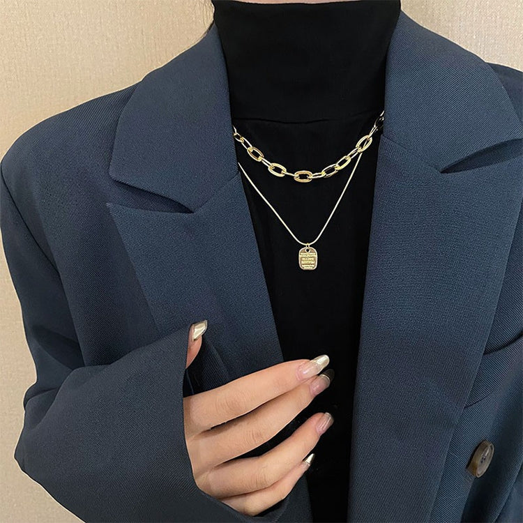 Ladies Alphabet Versatile Titanium Steel Necklace Twist Chain, XL2001, XL1951, XL1400, XL1437, XL2010, XL1505, XL1839, XL1864, XL1502, XL1570, XL1170, XL1459, XL1788, XL1780, XL1946, XL1089, XL1958, XL1983, XL1941, XL1944, XL1090, XL1114, XL1791, XL179...