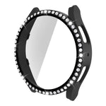 Single Row Diamond PC + Tempered Glass Watch Case, For Samsung Galaxy Watch5 44mm
