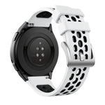 Two Color Round Hole Silicone Watch Band, For Huawei Watch GT 2e