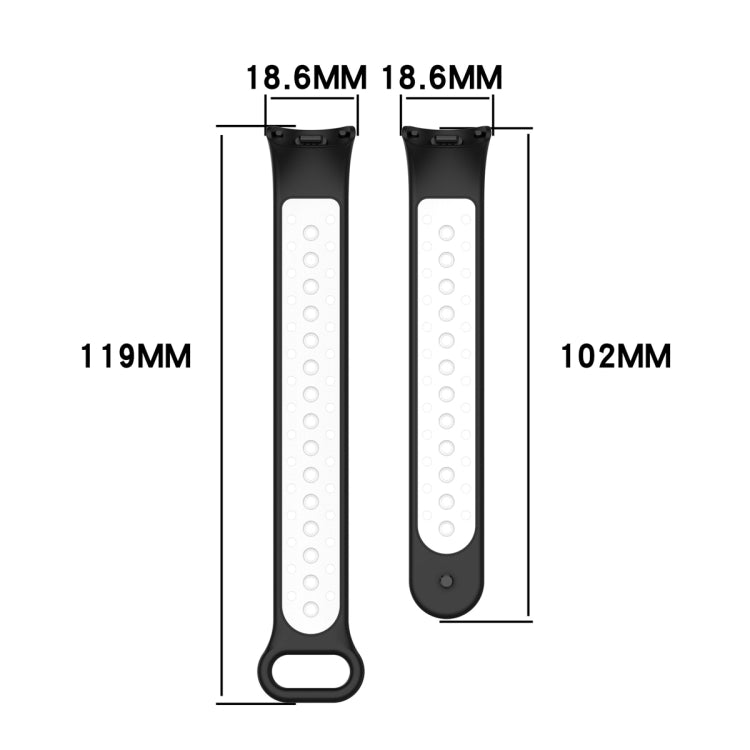 Sports Two Color Silicone Watch Band, For Xiaomi Mi Band 8