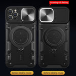 CD Texture Sliding Camshield Magnetic Holder Phone Case, For iPhone 12 Pro, For iPhone 11 Pro Max, For iPhone 11, For iPhone 11 Pro