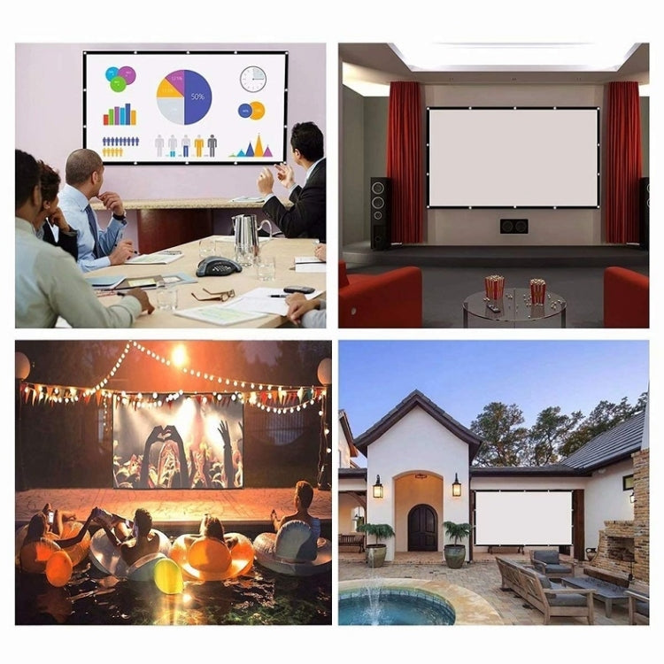 Simple Folding Thin Polyester Projector Film Curtain, 30 inch 16:9, 150 inch 4:3, 150 inch 16:9, 180 inch 16:9, 200 inch 16:9