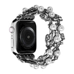 Four-leaf Bead Metal Watch Band, For Apple Watch Series 10 46mm, For Apple Watch Series 10 42mm, For Apple Watch SE 2023 44mm, For Apple Watch SE 2023 40mm, For Apple Watch Ultra 2 49mm, For Apple Watch 9 45mm, For Apple Watch 9 41mm                   ...
