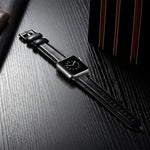 Crazy Horse Texture Top-grain Leather Watchband, For Apple Watch Series 7 41mm / 6 & SE & 5 & 4 40mm / 3 & 2 & 1 38mm, For Apple Watch Series 7 45mm / 6 & SE & 5 & 4 44mm / 3 & 2 & 1 42mm