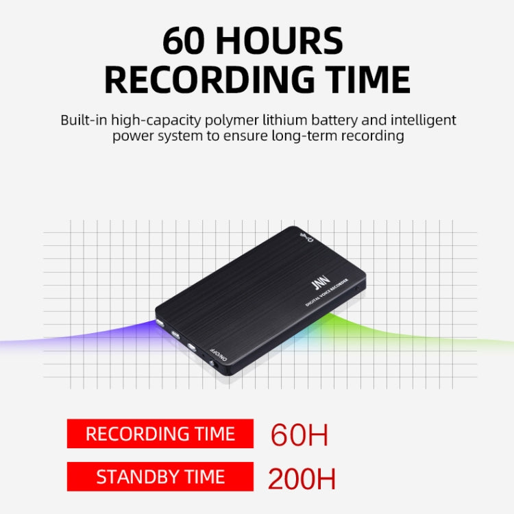 JNN M2 Ultra-thin HD Noise Reduction Intelligent Control Voice Voice Recorder, 4GB, 8GB, 16GB, 32GB, 64GB