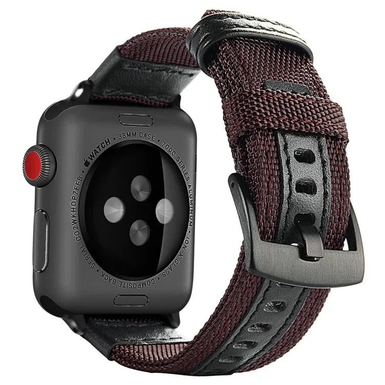 Nylon Watchband, For Apple Watch Series 7 41mm / 6 & SE & 5 & 4 40mm / 3 & 2 & 1 38mm, For Apple Watch Series 7 45mm / 6 & SE & 5 & 4 44mm / 3 & 2 & 1 42mm
