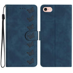 Seven Butterflies Embossed Leather Phone Case, For iPhone 16e / 17e, For iPhone 17 Pro Max, For iPhone 17 Pro, For iPhone 17, For iPhone Air, For iPhone 16 Pro Max, For iPhone 16 Pro, For iPhone 16 Plus