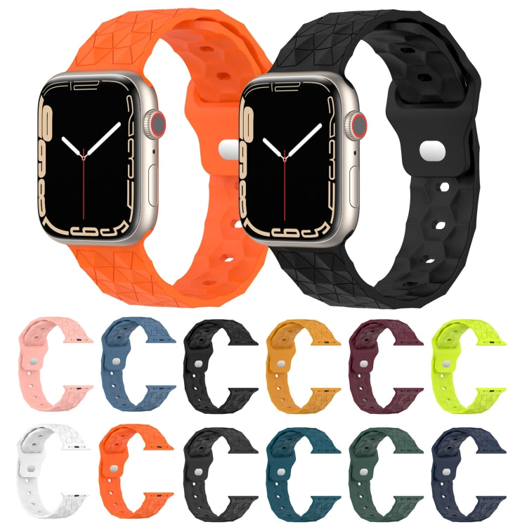 Football Texture Silicone Watch Band, For Apple Watch Series 10 46mm, For Apple Watch Series 10 42mm, For Apple Watch SE 2023 44mm, For Apple Watch SE 2023 40mm