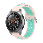 Universal Sports Two-tone Silicone Replacement Wrist Strap, For Samsung Galaxy Watch 46mm / Gear S3, For Huawei Watch GT2 / Honor Magic Watch 2 46mm