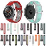 Universal Sports Two-tone Silicone Replacement Wrist Strap, For Samsung Galaxy Watch 46mm / Gear S3, For Huawei Watch GT2 / Honor Magic Watch 2 46mm