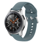 22mm Universal Silver Buckle Silicone Replacement Wrist Strap, L, S