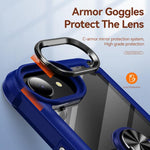 TPU + PC Lens Protection Phone Case with Ring Holder, For iPhone 17e / 16e, For iPhone 17 Pro Max, For iPhone 17, For iPhone Air, For iPhone 16 Pro Max, For iPhone 16 Pro, For iPhone 16 Plus, For iPhone 16, For iPhone 15 Pro Max