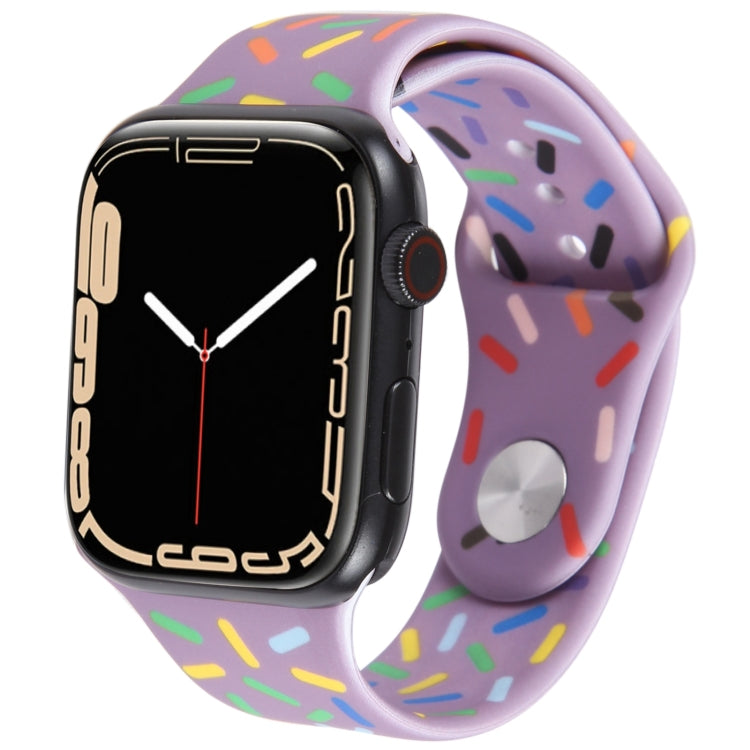 Rainbow Raindrops Silicone Watch Band, For Apple Watch SE 40mm, For Apple Watch SE 44mm, For Apple Watch 6 40mm, For Apple Watch 6 44mm