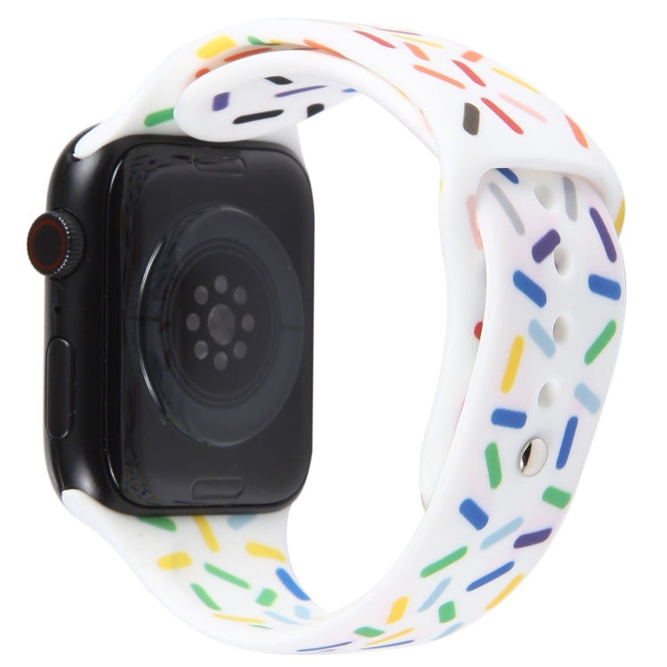 Rainbow Raindrops Silicone Watch Band, For Apple Watch 3 38mm, For Apple Watch 3 42mm, For Apple Watch 2 42mm, For Apple Watch 2 38mm