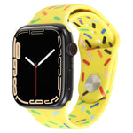 Rainbow Raindrops Silicone Watch Band, For Apple Watch 3 38mm, For Apple Watch 3 42mm, For Apple Watch 2 42mm, For Apple Watch 2 38mm