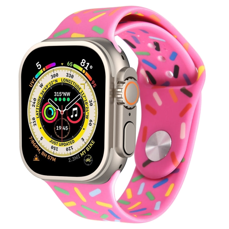 Rainbow Raindrops Silicone Watch Band, For Apple Watch 9 41mm, For Apple Watch SE 2022 44mm, For Apple Watch 7 41mm, For Apple Watch 7 45mm