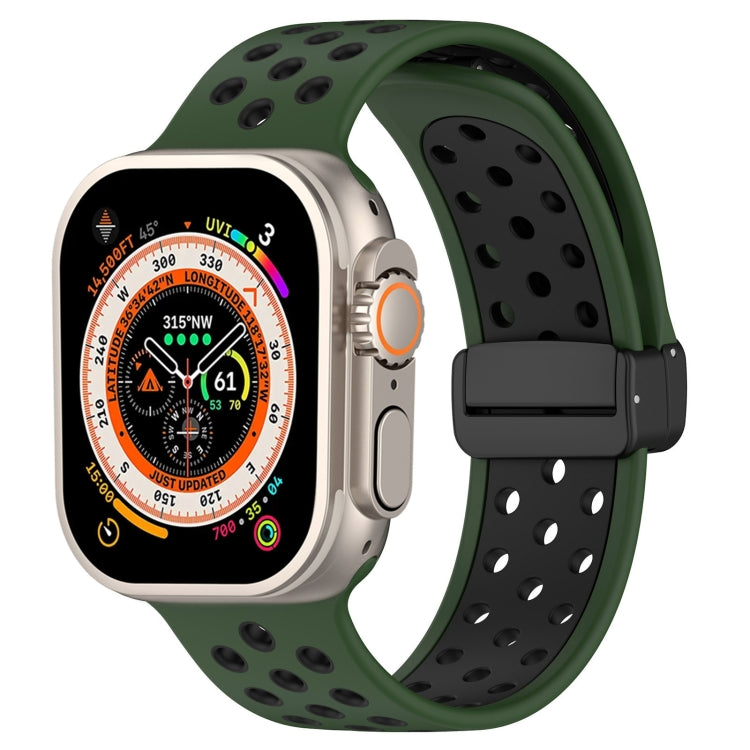 Magnetic Buckle Silicone Watch Band, For Apple Watch Ultra 49mm, For Apple Watch SE 2023 44mm, For Apple Watch SE 2023 40mm