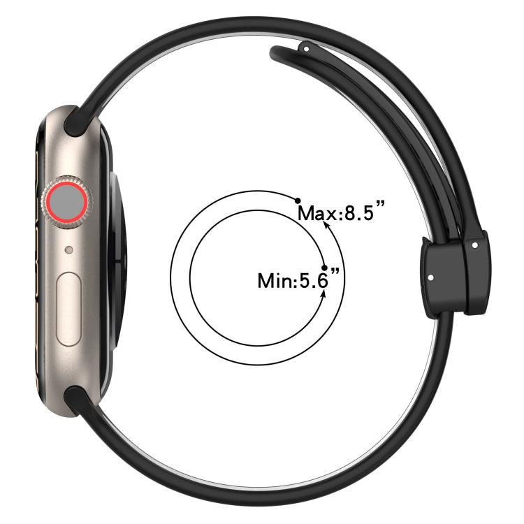 Magnetic Buckle Silicone Watch Band, For Apple Watch Ultra 49mm, For Apple Watch SE 2023 44mm, For Apple Watch SE 2023 40mm