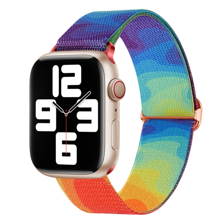 Painted Pattern Nylon Replacement Watch Band, For Apple Watch 9 45mm, For Apple Watch SE 2022 40mm, For Apple Watch 9 41mm, For Apple Watch SE 2022 44mm, For Apple Watch 7 41mm, For Apple Watch 7 45mm