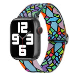 Painted Pattern Nylon Replacement Watch Band, For Apple Watch SE 2023 44mm, For Apple Watch Ultra 49mm, For Apple Watch SE 2023 40mm, For Apple Watch 8 41mm, For Apple Watch 8 45mm, For Apple Watch Ultra 2 49mm