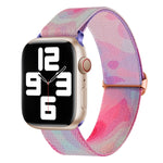 Painted Pattern Nylon Replacement Watch Band, For Apple Watch SE 2022 40mm, For Apple Watch 9 45mm, For Apple Watch 9 41mm, For Apple Watch SE 2022 44mm, For Apple Watch 7 41mm, For Apple Watch 7 45mm
