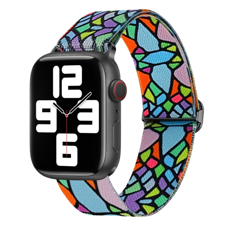 Painted Pattern Nylon Replacement Watch Band, For Apple Watch 9 45mm, For Apple Watch SE 2022 40mm, For Apple Watch 9 41mm, For Apple Watch SE 2022 44mm, For Apple Watch 7 41mm, For Apple Watch 7 45mm