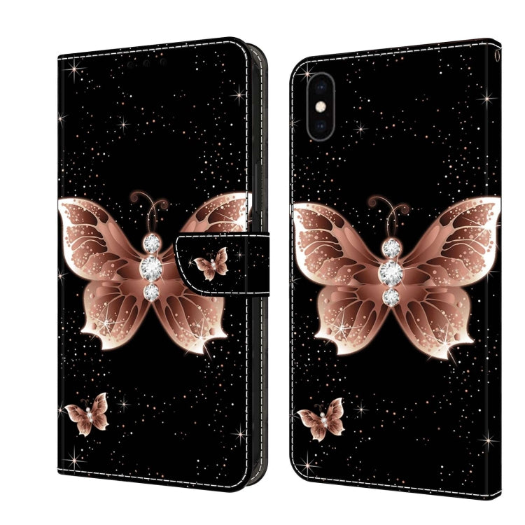 Crystal 3D Shockproof Protective Leather Phone Case, For iPhone XR, For iPhone XS Max