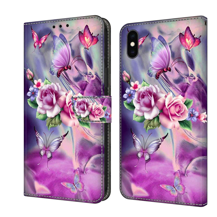 Crystal 3D Shockproof Protective Leather Phone Case, For iPhone XR, For iPhone XS Max