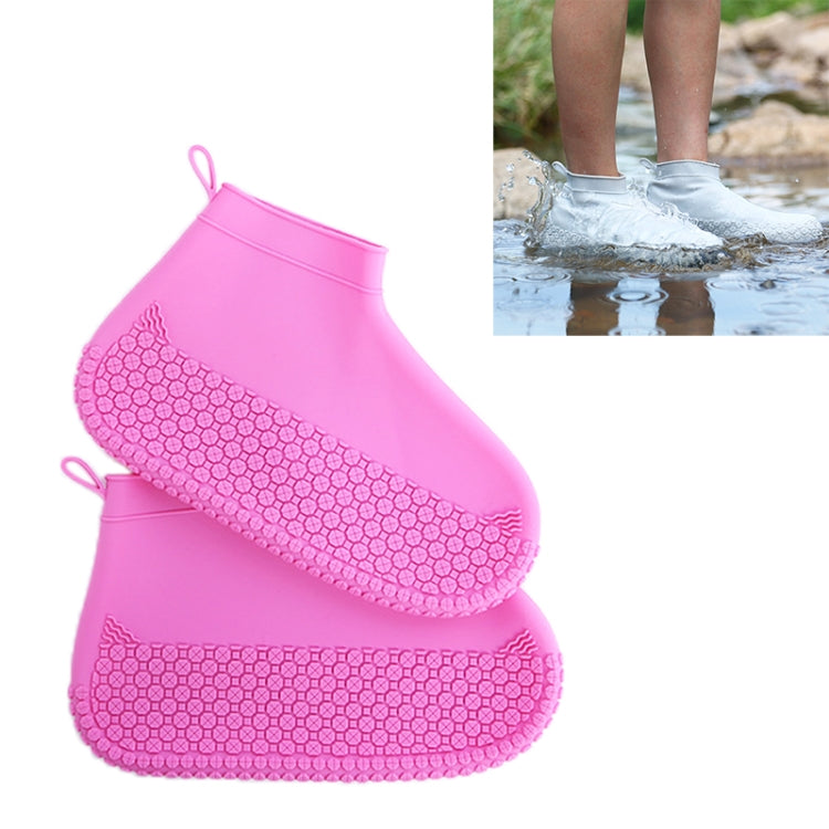 Silicone Non-slip Thickened Wear-resistant Waterproof Shoe Boots Cover, S, L, M