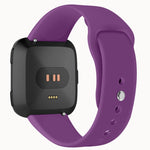 For Fitbit Versa 2 / Fitbit Versa / Fitbit Versa Lite Solid Color Silicone Replacement Strap Watchband, Size:L