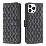 Diamond Lattice Wallet Flip Leather Phone Case, For iPhone 17e / 16e, For iPhone 17 Pro Max, For iPhone 17 Pro, For iPhone 17, For iPhone Air, For iPhone 16 Pro Max, For iPhone 16 Pro, For iPhone 16 Plus