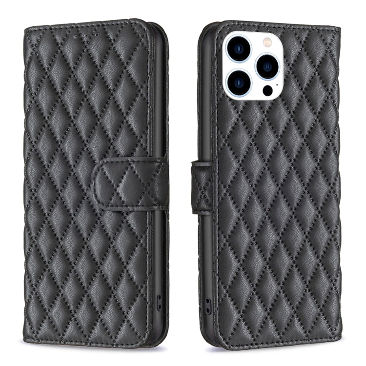 Diamond Lattice Wallet Flip Leather Phone Case, For iPhone 17e / 16e, For iPhone 17 Pro Max, For iPhone 17 Pro, For iPhone 17, For iPhone Air, For iPhone 16 Pro Max, For iPhone 16 Pro, For iPhone 16 Plus