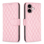 Diamond Lattice Wallet Flip Leather Phone Case, For iPhone 17e / 16e, For iPhone 17 Pro Max, For iPhone 17 Pro, For iPhone 17, For iPhone Air, For iPhone 16 Pro Max, For iPhone 16 Pro, For iPhone 16 Plus