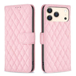 Diamond Lattice Wallet Flip Leather Phone Case, For iPhone 17e / 16e, For iPhone 17 Pro Max, For iPhone 17 Pro, For iPhone 17, For iPhone Air, For iPhone 16 Pro Max, For iPhone 16 Pro, For iPhone 16 Plus