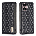 Diamond Lattice Magnetic Leather Flip Phone Case, For iPhone 17 Pro Max, For iPhone 17 Pro, For iPhone 17, For iPhone Air, For iPhone 16 Pro Max, For iPhone 16 Pro, For iPhone 16 Plus, For iPhone 16