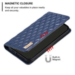 Diamond Lattice Magnetic Leather Flip Phone Case, For iPhone 18 Pro/17 Pro, For iPhone 18 Pro Max/17 Pro Max, For iPhone 17, For iPhone 17 Air, For iPhone 16 Pro Max, For iPhone 16 Pro, For iPhone 16 Plus, For iPhone 16