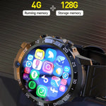 MT27 4G+64G 1.6 inch IP67 Waterproof 4G Android 8.1 Smart Watch Support Heart Rate / GPS, Leather Band