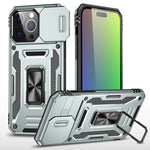 Armor PC + TPU Camera Shield Phone Case, For iPhone 16 Pro, For iPhone 16 Plus, For iPhone 16, For iPhone 15 Pro Max, For iPhone 15 Pro, For iPhone 15 Plus