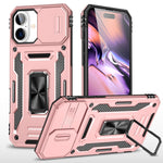 Armor PC + TPU Camera Shield Phone Case, For iPhone 16 Pro, For iPhone 16 Plus, For iPhone 16, For iPhone 15 Pro Max, For iPhone 15 Pro, For iPhone 15 Plus