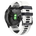 Sports Two-Color Silicone Watch Band, For Garmin Fenix 7 Pro 51mm