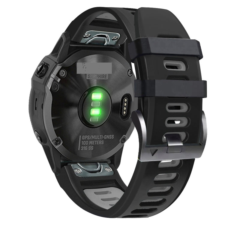 Sports Two-Color Silicone Watch Band, For Garmin Fenix 7 Pro 51mm