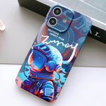 Painted Pattern Precise Hole PC Phone Case, For iPhone 12
