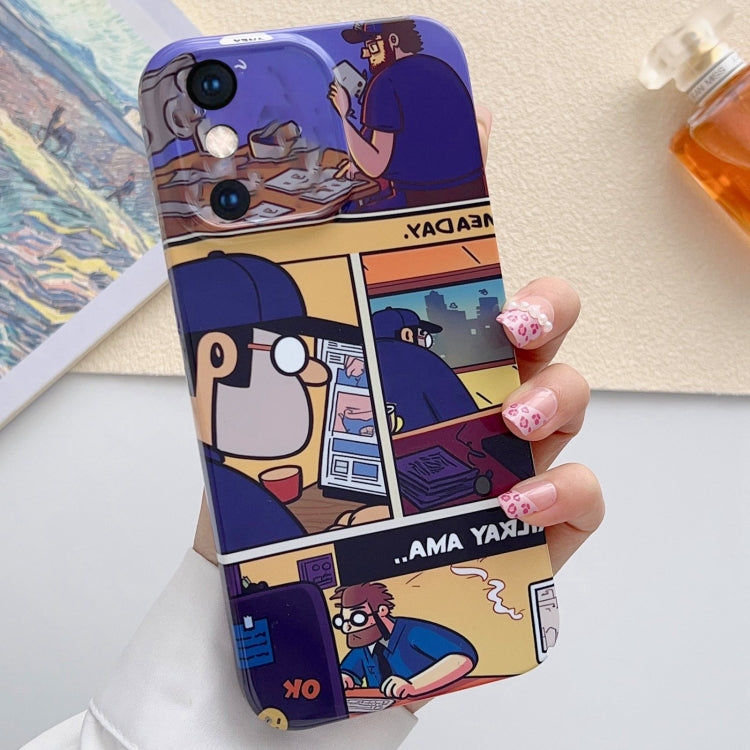Painted Pattern Precise Hole PC Phone Case, For iPhone XS Max
