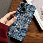 Painted Pattern Precise Hole PC Phone Case, For iPhone 15