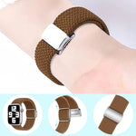 Nylon Loop Magnetic Buckle Watch Band, For Apple Watch 7 41mm, For Apple Watch Series 7 45mm