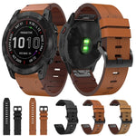 Leather Steel Buckle Watch Band, For Garmin Instinct 2X Solar, For Garmin Enduro 2, For Garmin Epix Pro 51mm, For Garmin Fenix 7 Pro 51mm
