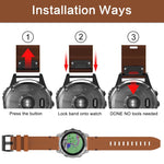 Leather Steel Buckle Watch Band, For Garmin Instinct 2X Solar, For Garmin Enduro 2, For Garmin Epix Pro 51mm, For Garmin Fenix 7 Pro 51mm