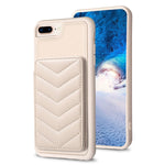BF26 Wave Pattern Card Bag Holder Phone Case, For iPhone XS Max, For iPhone 8 Plus / 7 Plus