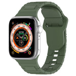 Square Buckle Armor Style Silicone Watch Band, For Apple Watch SE 2023 44mm, For Apple Watch Ultra 49mm, For Apple Watch 8 41mm