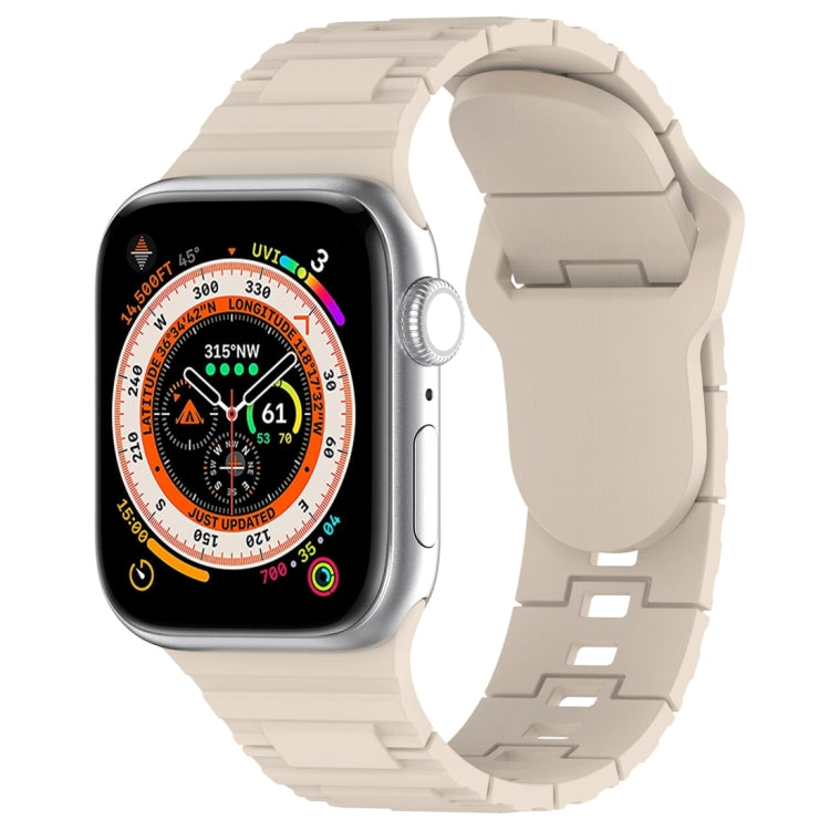 Square Buckle Armor Style Silicone Watch Band, For Apple Watch SE 44mm, For Apple Watch 6 40mm, For Apple Watch 6 44mm